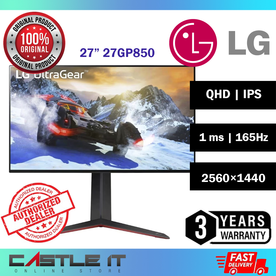 LG UltraGear 27GP850 27" QHD Nano IPS (165Hz / 144Hz) 1Ms Adaptive Sync ...