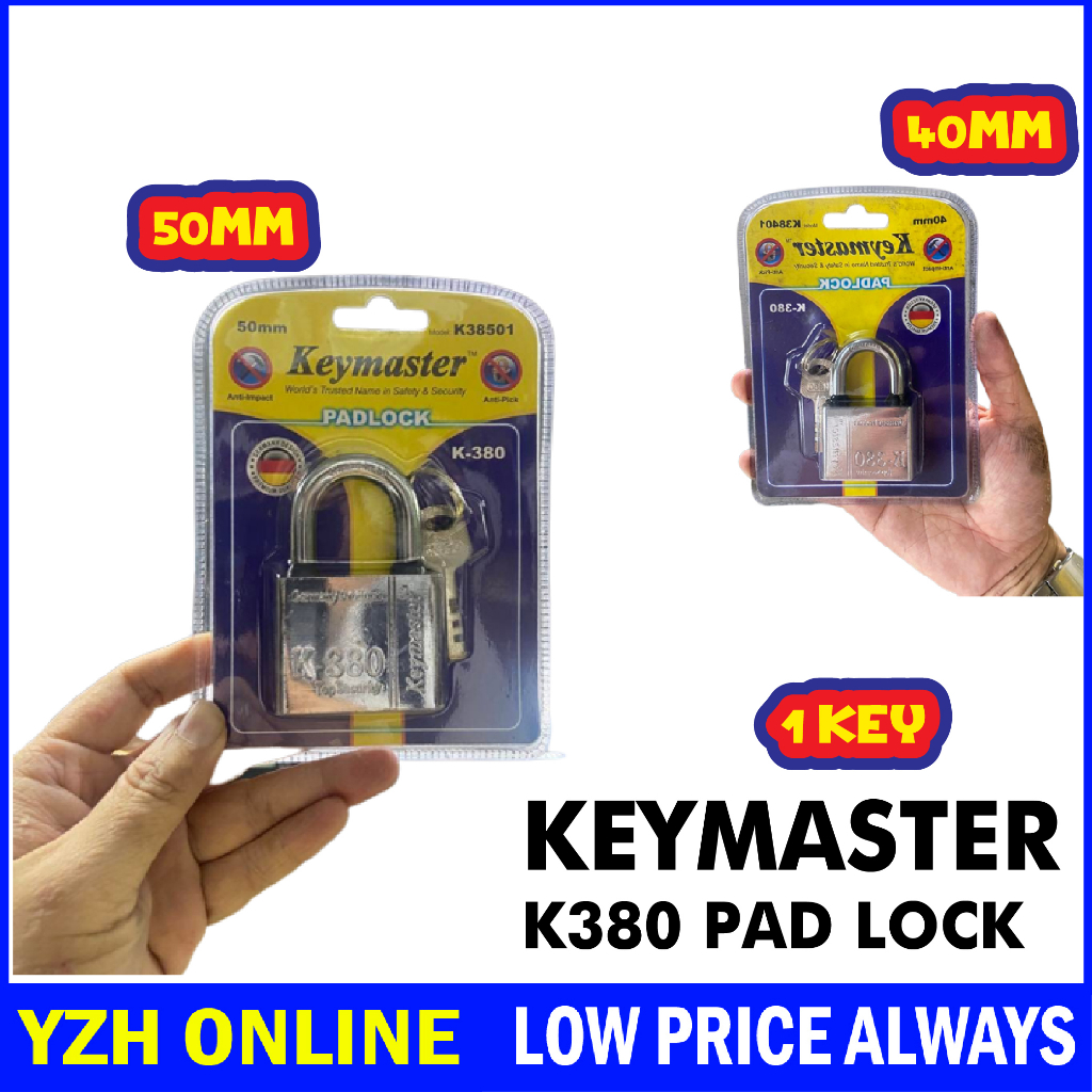 KEYMASTER Pad Lock K380 1KEY Padlock Anti Drilling/Anti Hammering ...