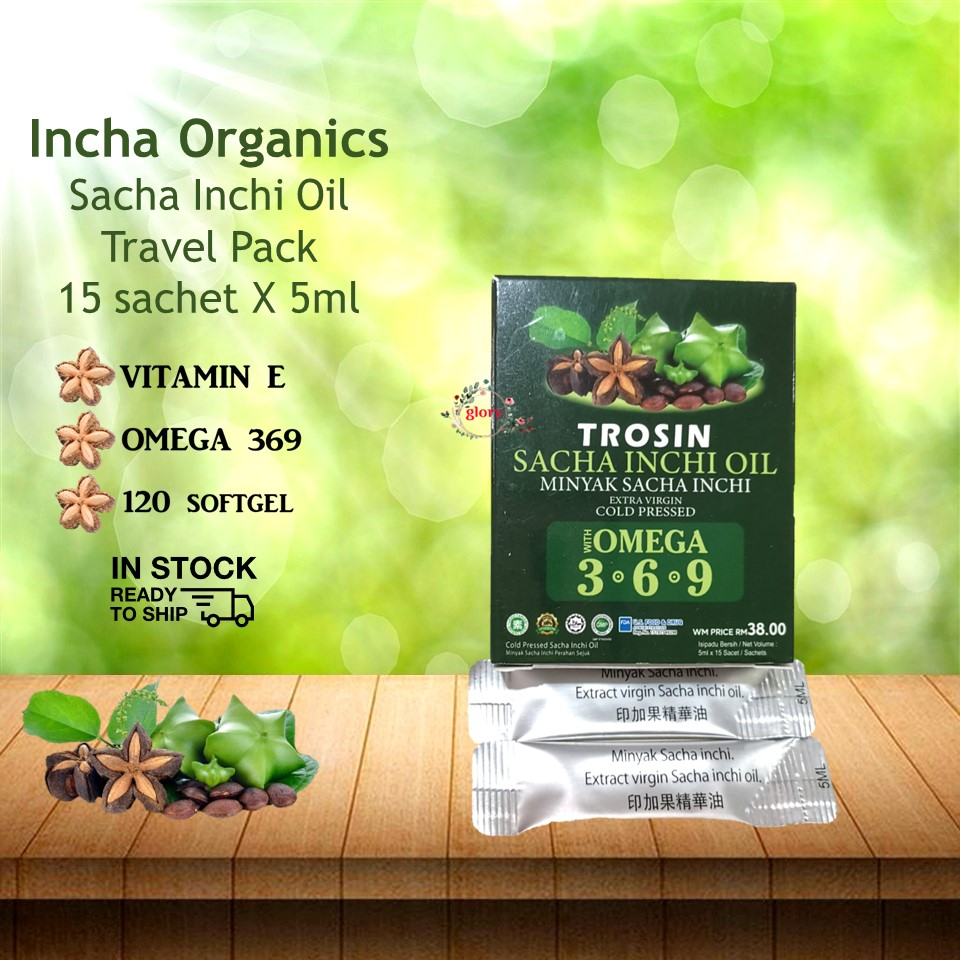 Sacha Inchi oil omega 3 6 9 1 BOX (5ml x 15sachet) Shopee Malaysia