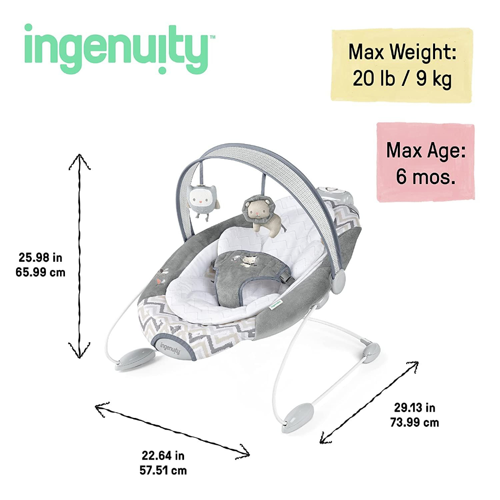 Ingenuity SmartBounce Automatic Bouncer Baby Auto Bounce Rocker Shopee Malaysia