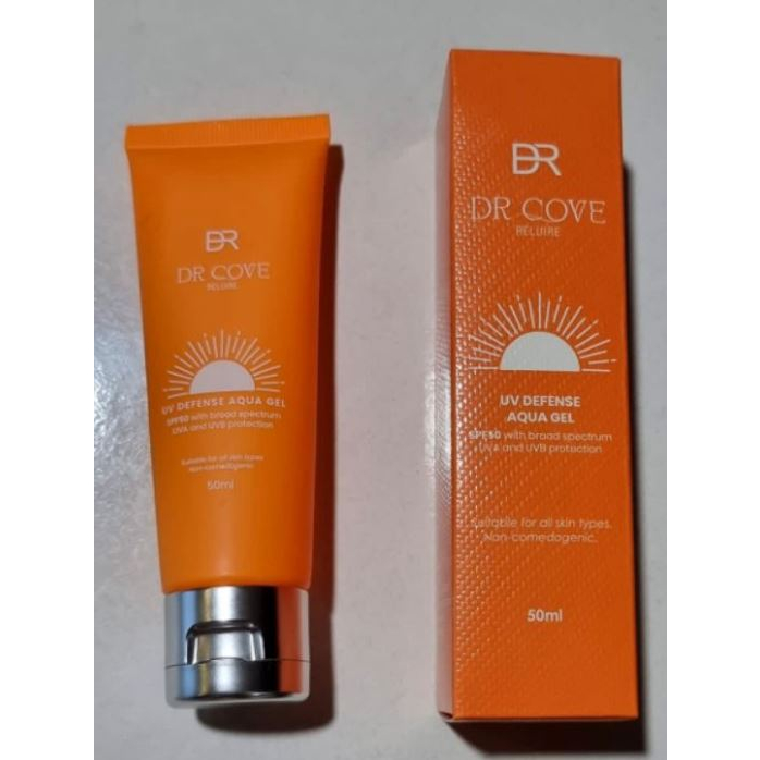 DR RELUIRE PROMO UV DEFENSE AQUA GEL 50ML SPF 50 FOR ALL SKIN | Shopee ...