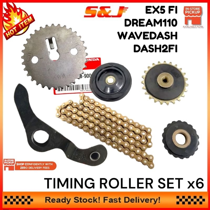 X6 EX5FI DREAM110 FI DASH2 DASH110 WAVEDASH TIMING ROLLER SET TIMING ...