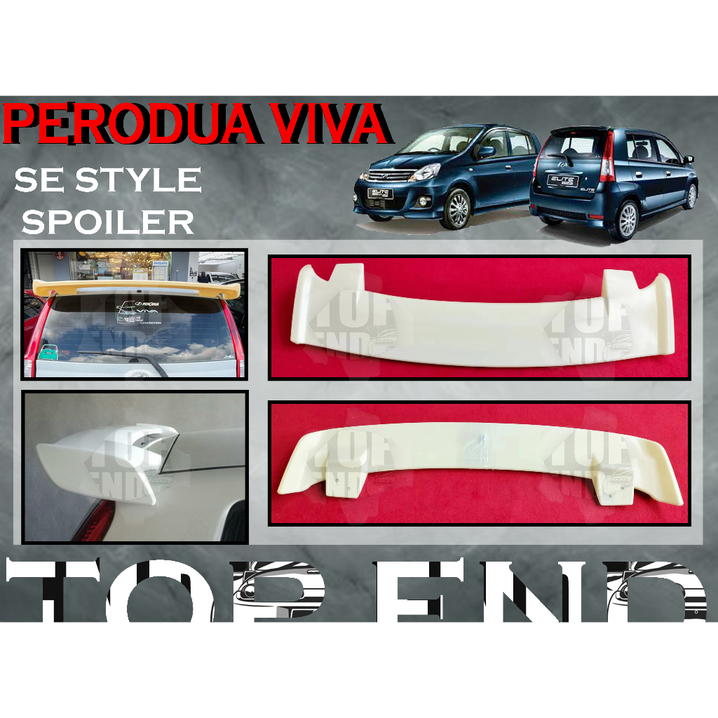 PERODUA VIVA 2007 SE REAR STYLE SPOILER MATERIAL ABS TOP SPOILER GRASS ...