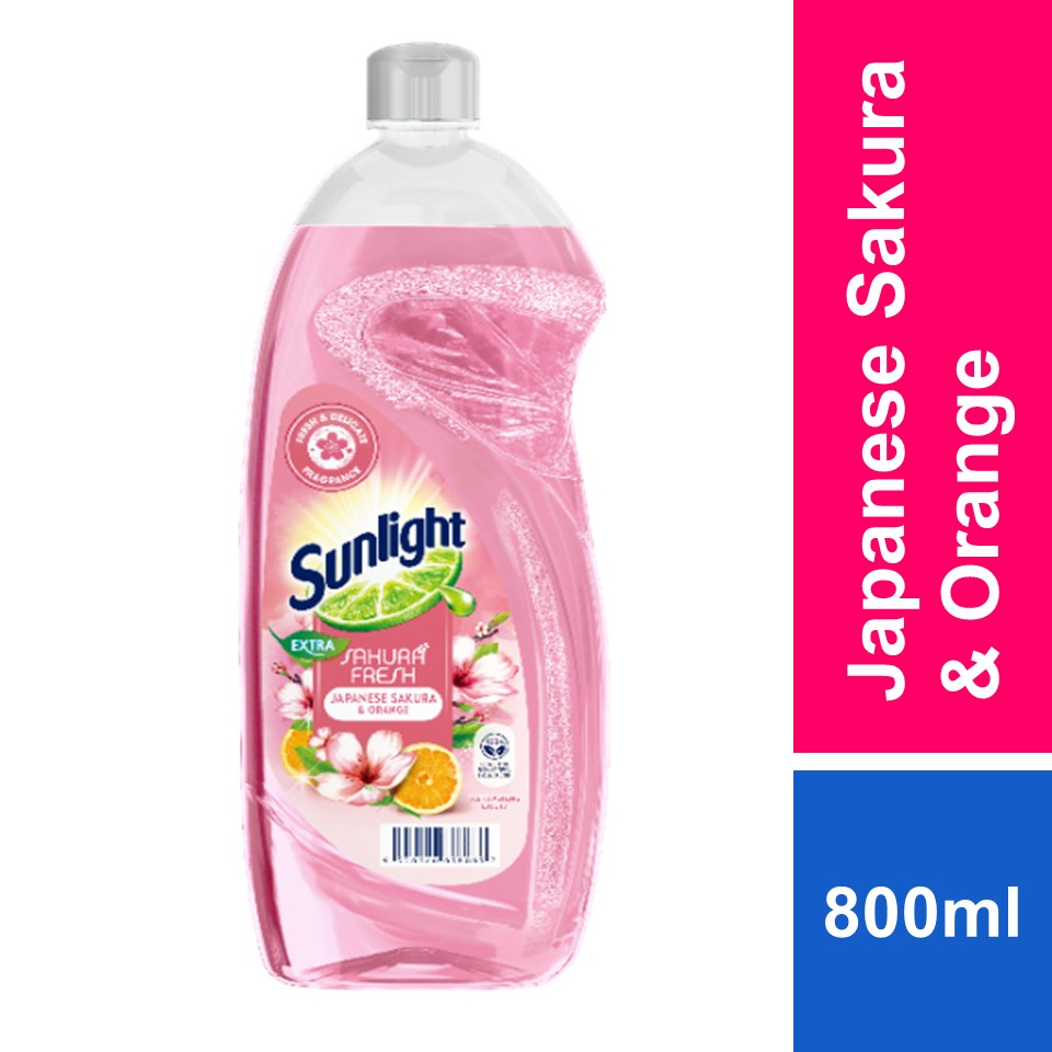 Sunlight Extra Dishwashing Liquid Sakura Fresh 800ml Shopee Malaysia