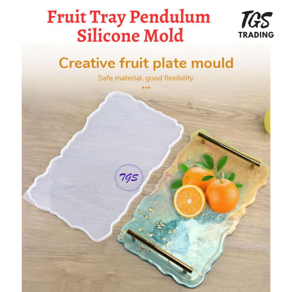 TGS Shaped Irregular Mold Rectangular Fruit Tray Pendulum Silicone Mold ...