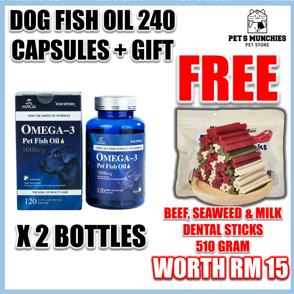 USA BRAND Salmon Oil for Cat Fish Oil for Dog Fish Oil Dog Supplements