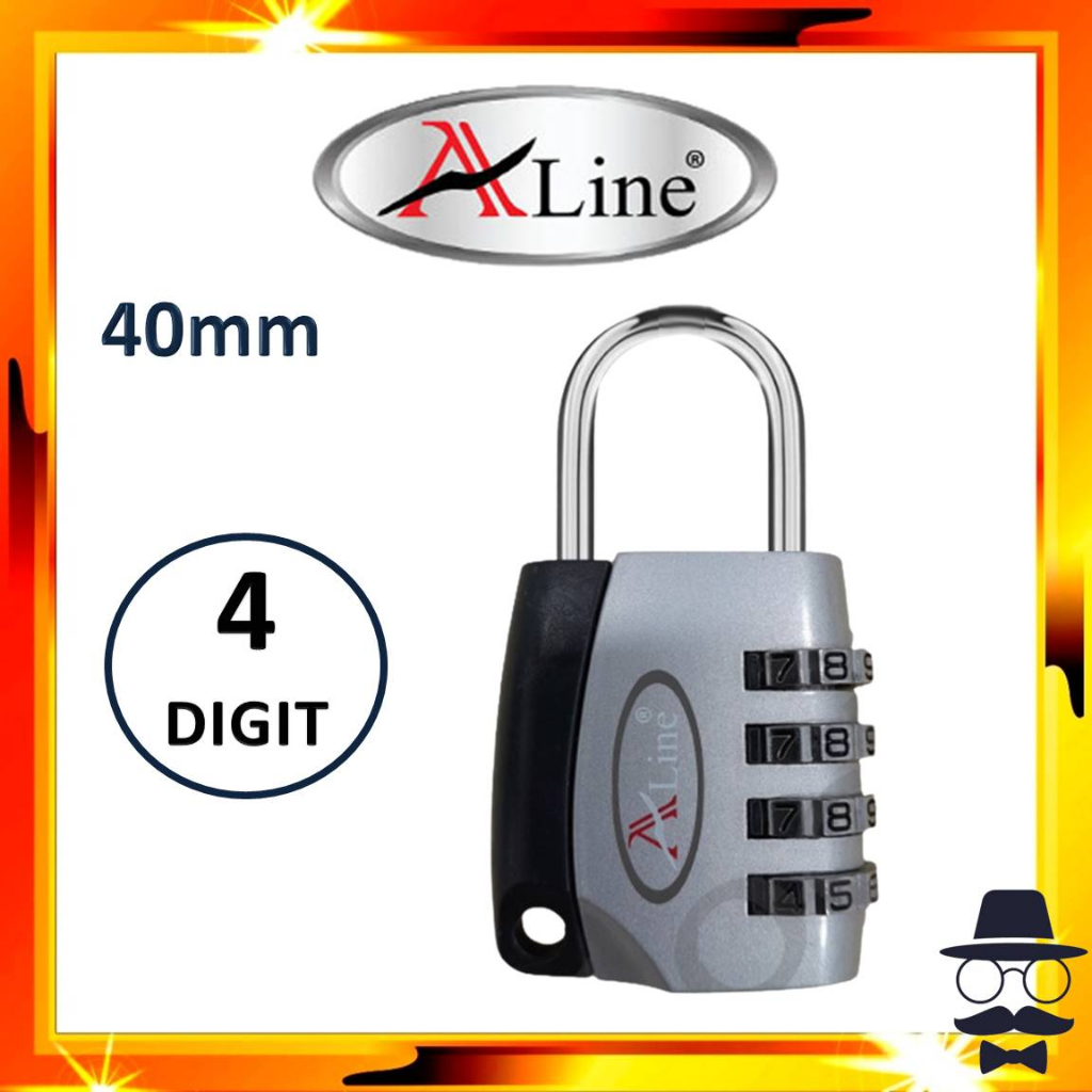 ALINE (Random Colour) 4 Digit Locker Dial Combination Code Number Lock ...