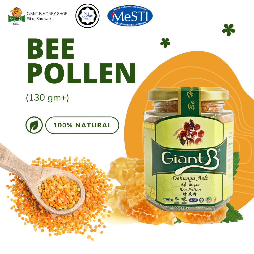 [HALAL] GIANT B Bee Pollen Debungan Asli 花粉 130g (100% Natural ...