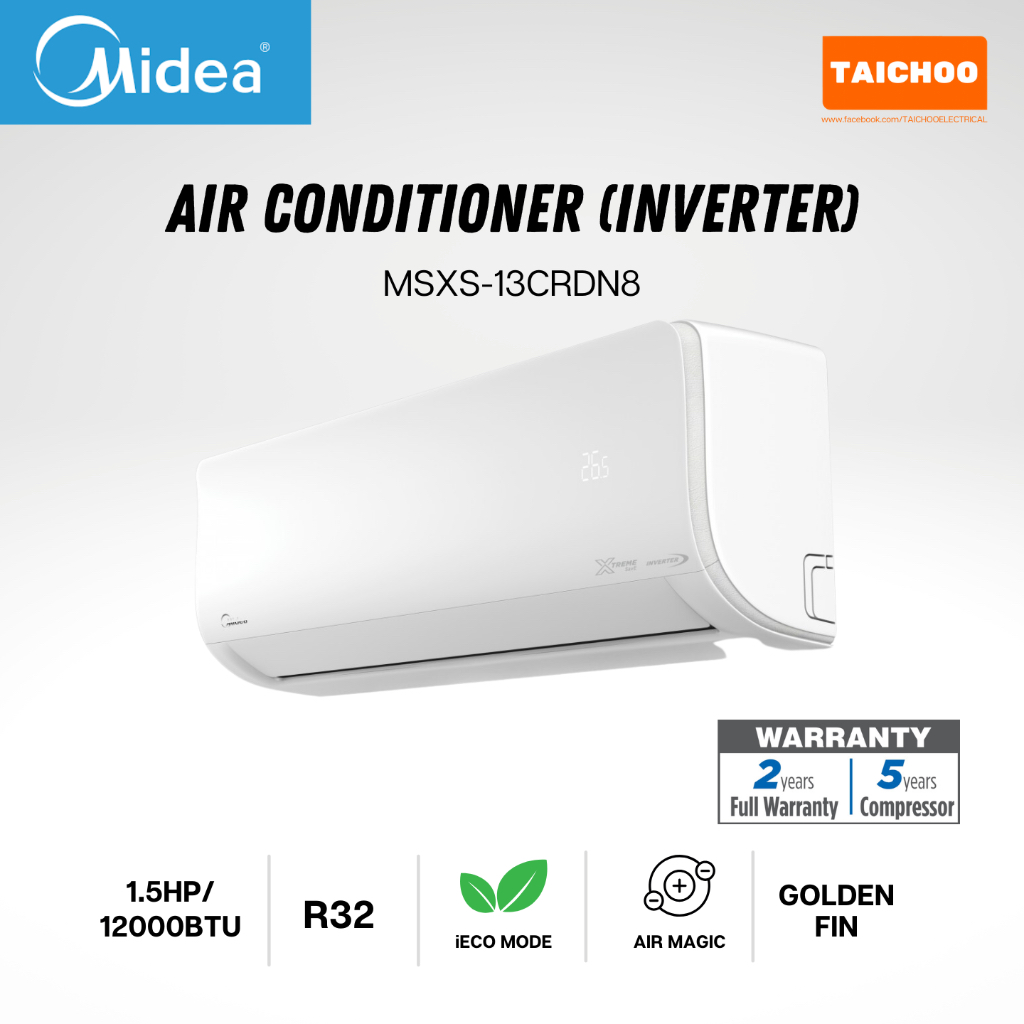 Midea Wall Mounted Air Conditioner Inverter Xtreme Save Hp