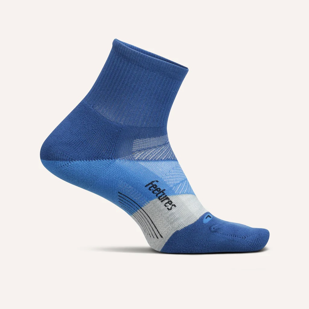 NEW COLOURS) Feetures! Elite Light Cushion Quarter Running Socks (1