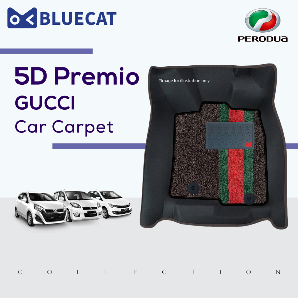 Bluecat D Premio Gucci Carpet Perodua Car Floor Mat Ativa Alza Axia Bezza Myvi