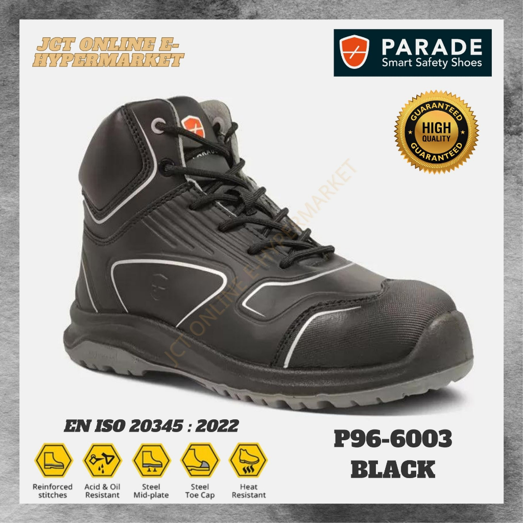 Ready Stock Parade Safety Shoes Mid Cut Lace Up Steel Toe Cap Work Footwear 6003 Shopee Malaysia
