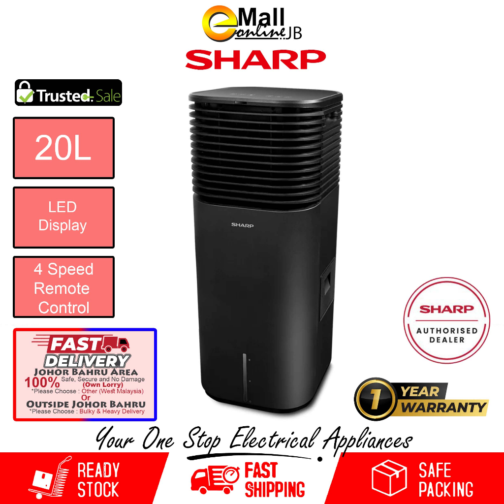 Sharp Air Cooler PJA200TVB | Kipas PJA-200TVB | Shopee Malaysia