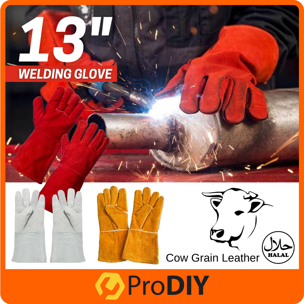 Welding leather best sale hand gloves