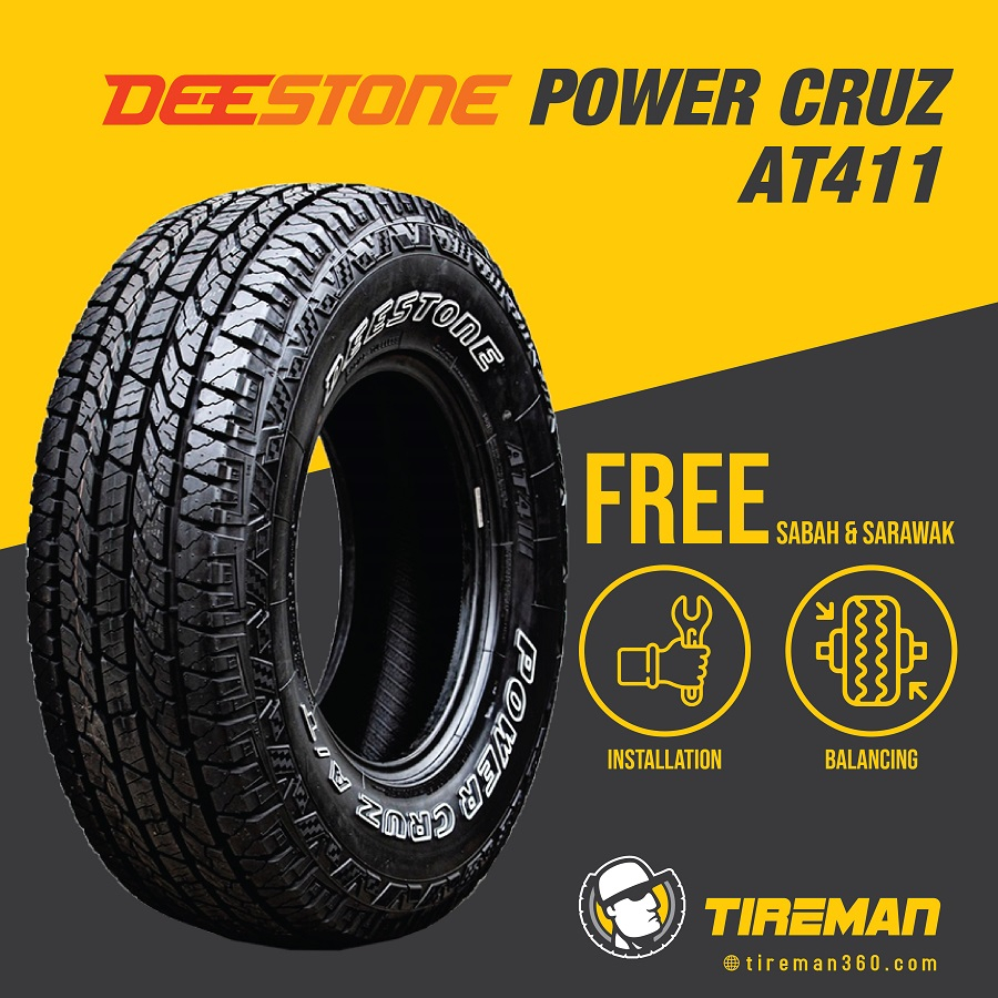 Deestone Power Cruz AT411 16 17 18 20 Inch Tayar Tire (FREE ...