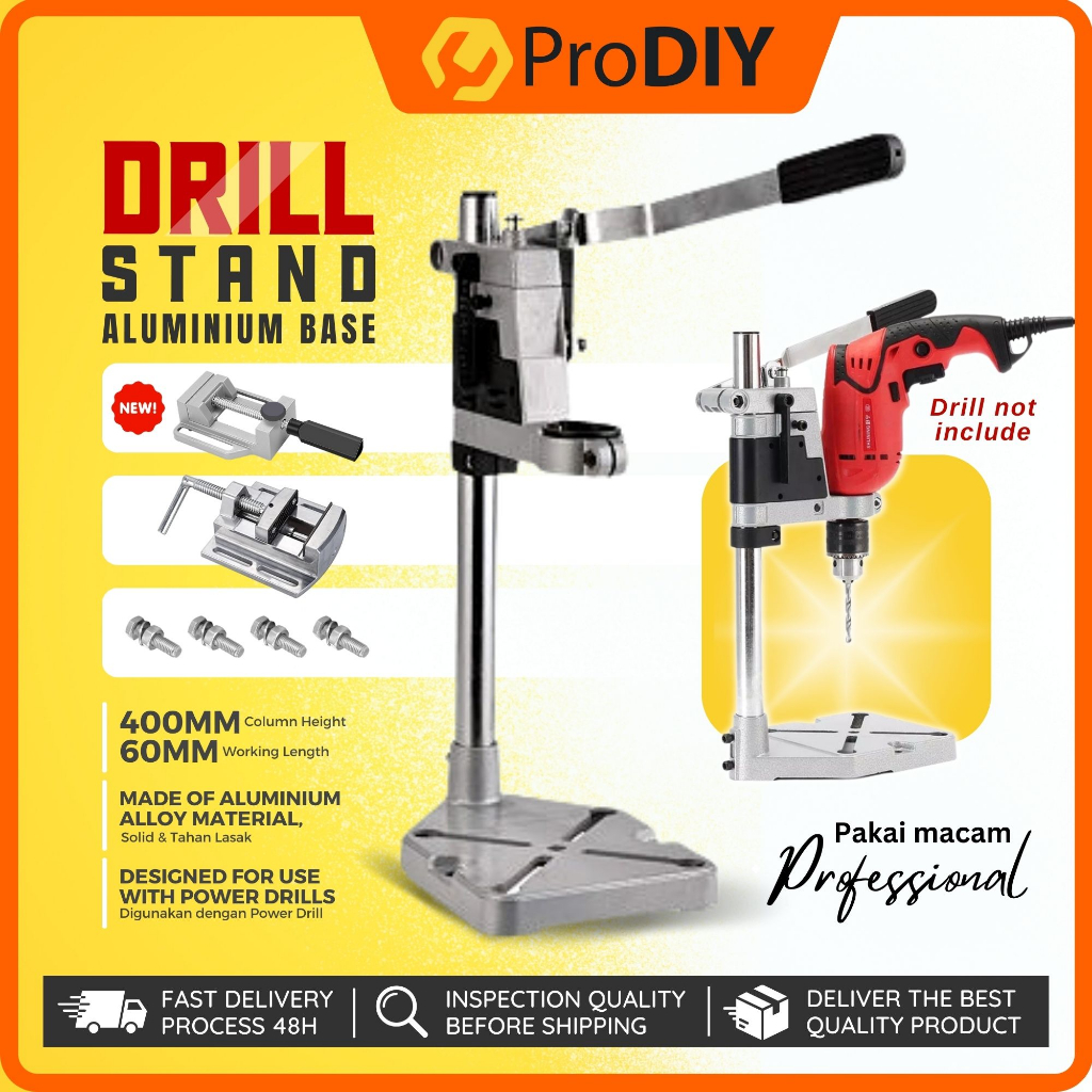 TZ6102 Drill Stand Aluminium Base Bench Press 400mm Vice Vise Drilling