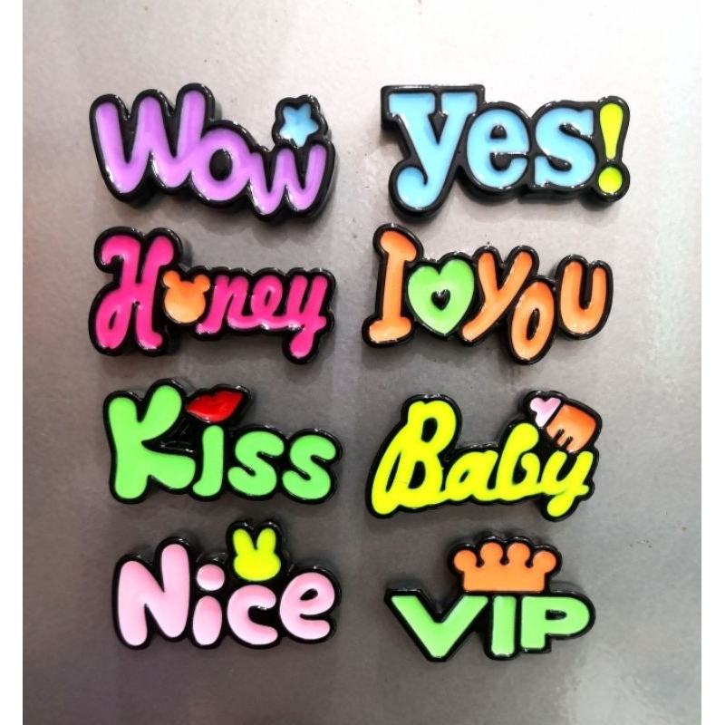Miniature Wording WOW | YES | Honey | I Love YOU | KISS | Baby | Nice ...