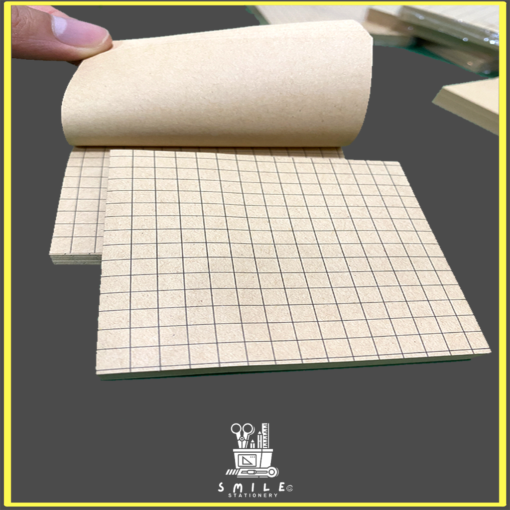 Craft Paper Sticky Note Memopad Kraft Kertas Memo Minimalist Craft ...