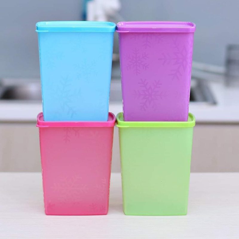 SNOWFLAKE COOL SQUARE ROUND 1.4L 💯 TUPPERWARE | 4 pieces | Shopee Malaysia