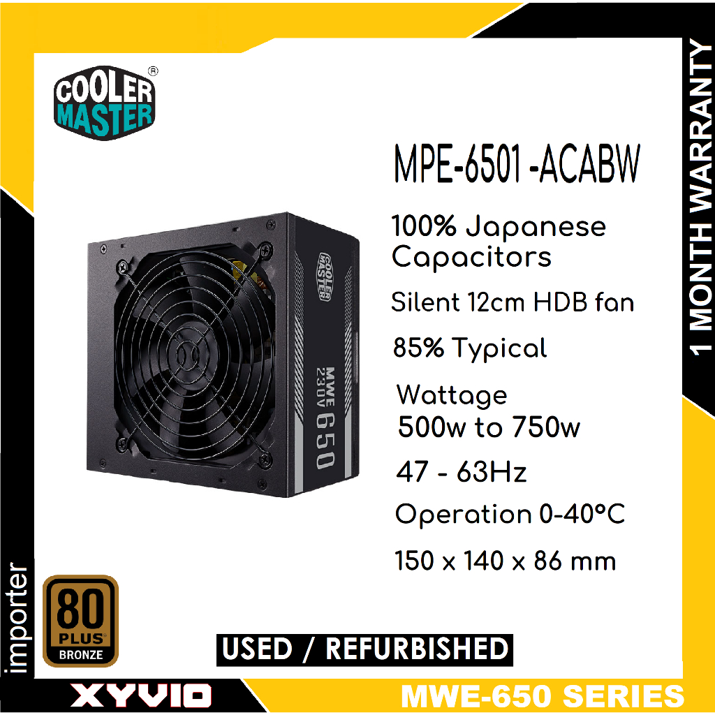 Cooler Master MWE-650 650watt MPE-6501-ACABW UK Version BRONZE 80 ...