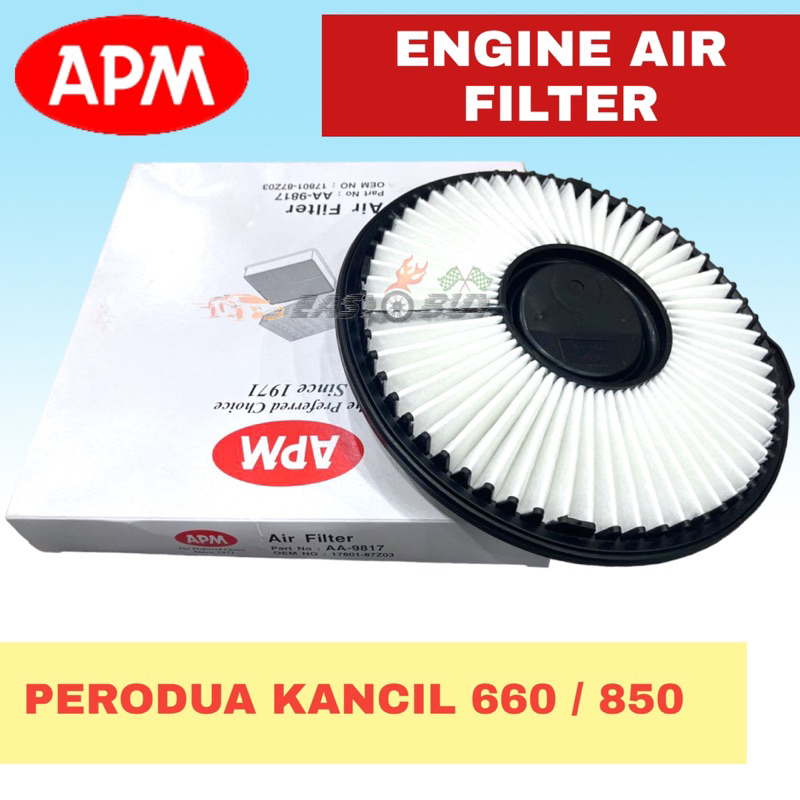 100 ORIGINAL APM ENGINE AIR FILTER PERODUA KANCIL 660 850