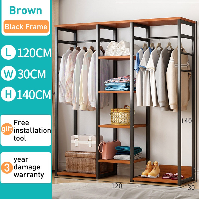DO Cloth Wardrobe Cabinet Almari Rak Baju Metal Wardrobe Storage ...
