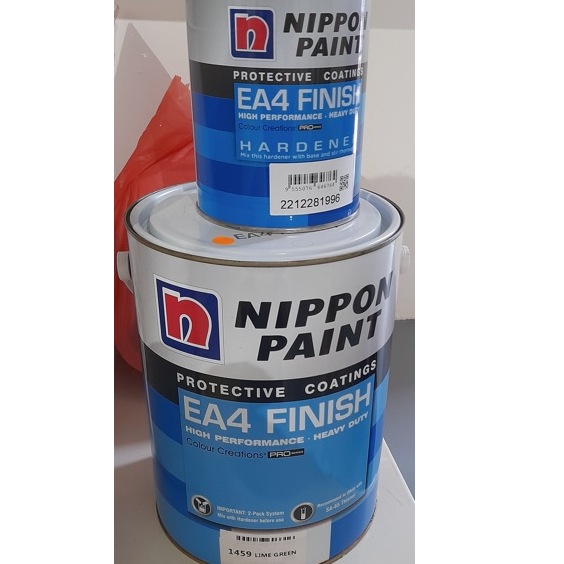 NIPPON EA-4 EPOXY PAINT 4 LTR + 1 LTR HARDENER - 1459 LIME GREEN (PAINT ...