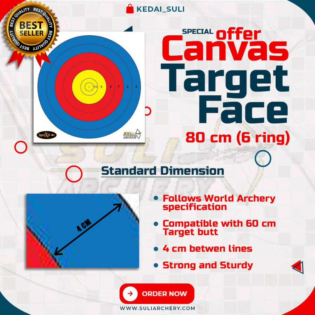CANVAS TARGET FACE (80 CM 6 RING ) | Shopee Malaysia
