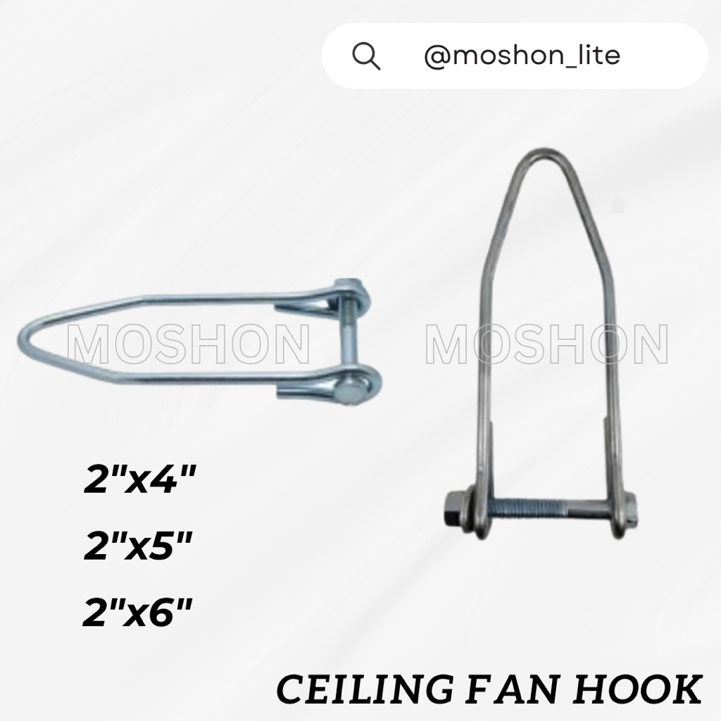 Metal Fan Hook U Type C/W Bolt and Nut Chromed Steel Mutipurpose Fan