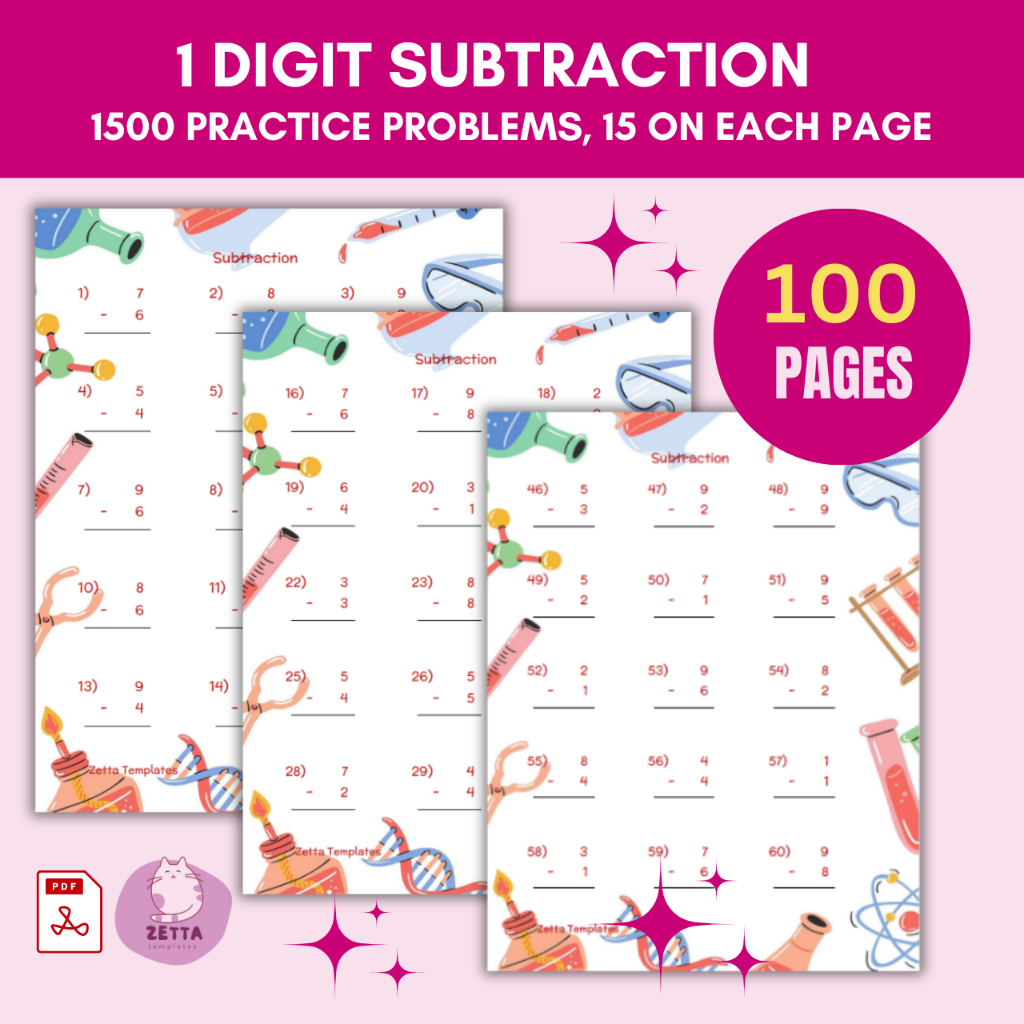 subtraction-math-practice-worksheet-printable-pdf-1-digit-of-1500
