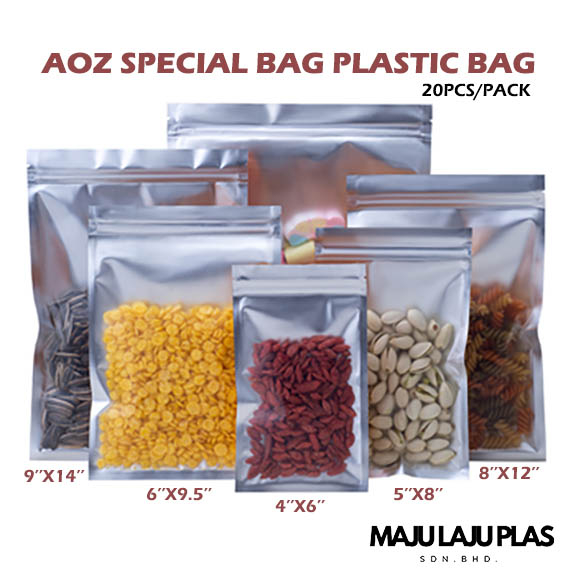 20pcs Aluminium Foil Zip lock Bag Aluminium Stand Zip lock Bag Semi ...