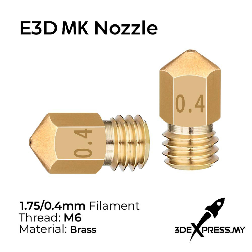 1 PCS MK Brass Nozzle 0.4MM Extruder Print Head Nozzle parts  For 1.75MM CR10 CR10S Ender-3 3D Printer Accessories