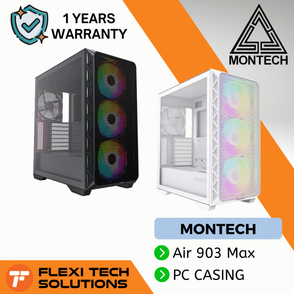 flexi-tech-montech-air-903-max-mid-tower-e-atx-black-white-pc-desktop