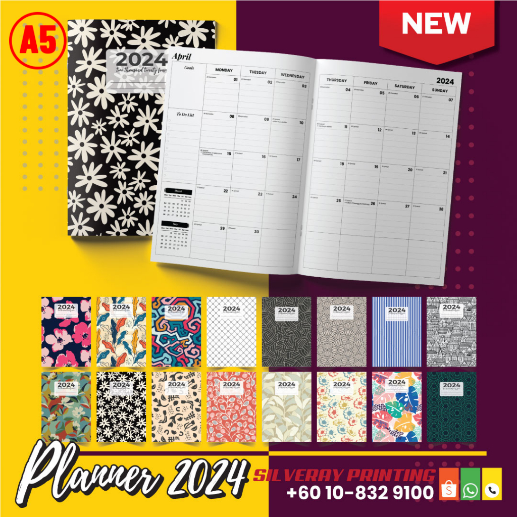 Planner Booklet 2024 A5 SIZE Simple Planner Book Diary/ Diari