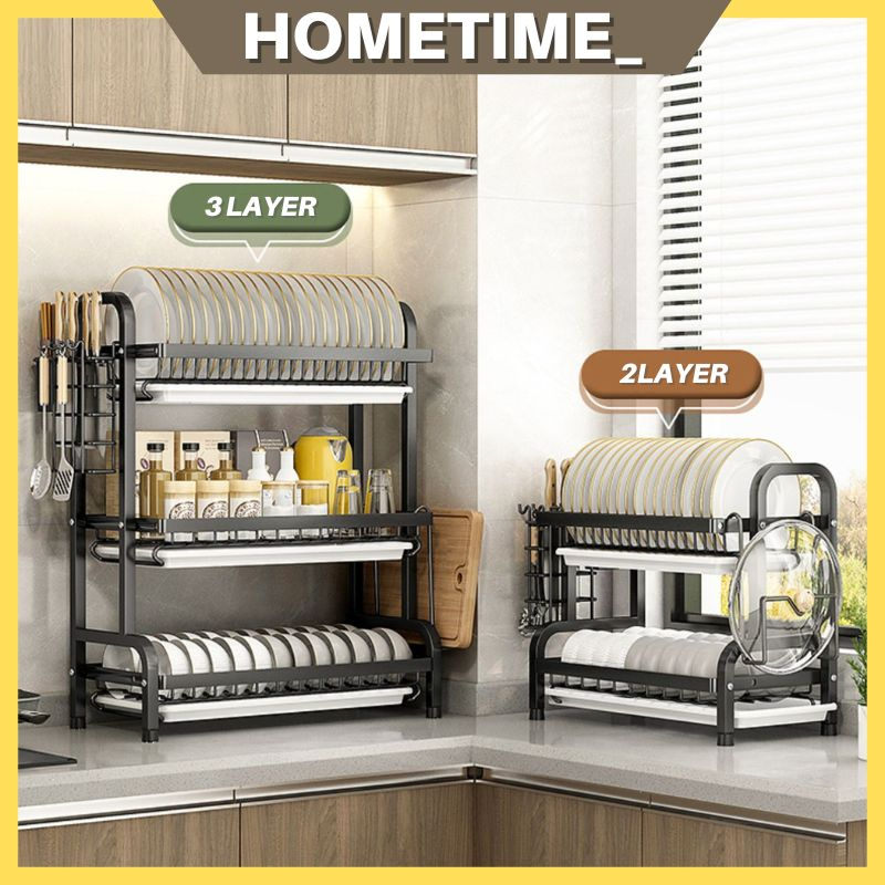 53cm Rak Pinggan Mangkuk Dish Rack Stainless Steel Rak Sinki Dapur Storage Rack Kitchen Dish 1831