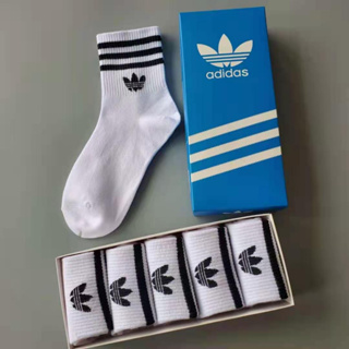 5 Pasang] Stokin Adidas Socks Fashion Cotton Sock Sport Socks Running Socks  Men Women Stoking Stocking Sarung Kaki