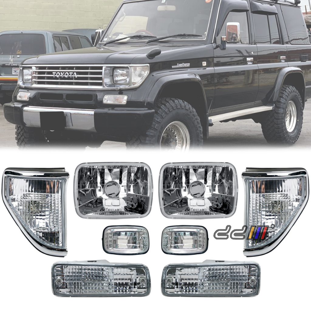 Front Crystal Headlight Corner Light Side Marker Set For Toyota ...