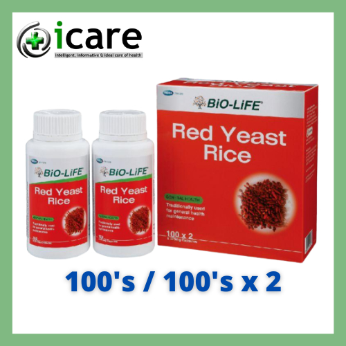 BIO-LIFE RED YEAST RICE 100'S / 100'S X 2 ( EXP DATE : 02/2027 ...