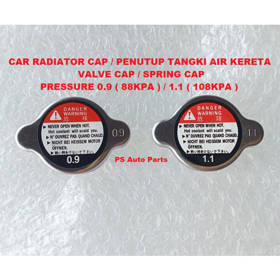 Radiator Cap / Penutup Tangki Air 0.9 / 1.1 Valve / Spring Cap