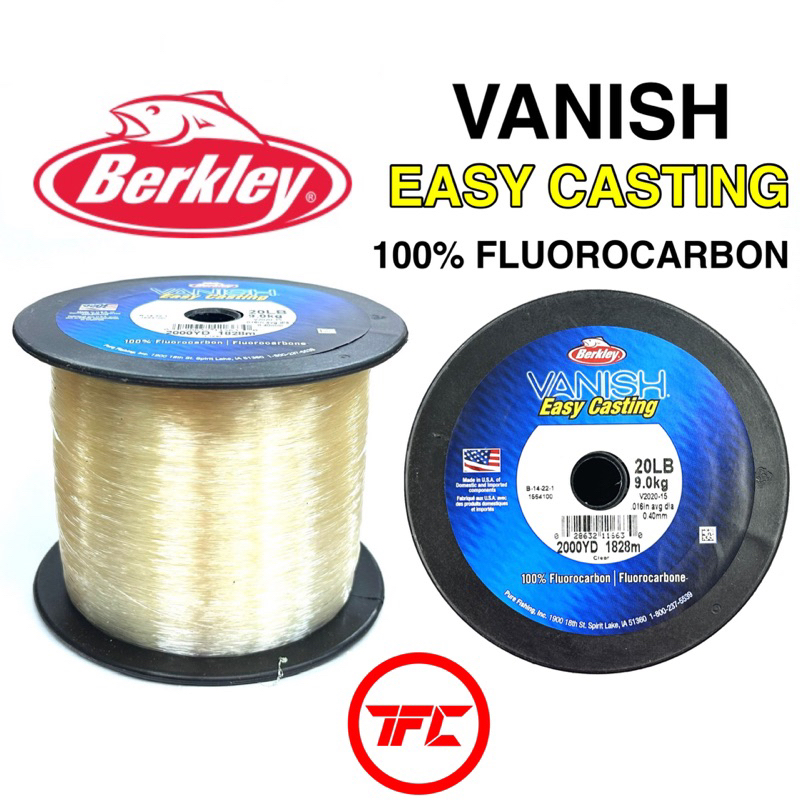 1Meter BERKLEY Vanish 100 Fluorocarbon Leader Line 1Meter 20LB 30LB