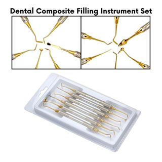 Dental Tools Composite Resin Filling Spatula Titanium Plated Head Fill