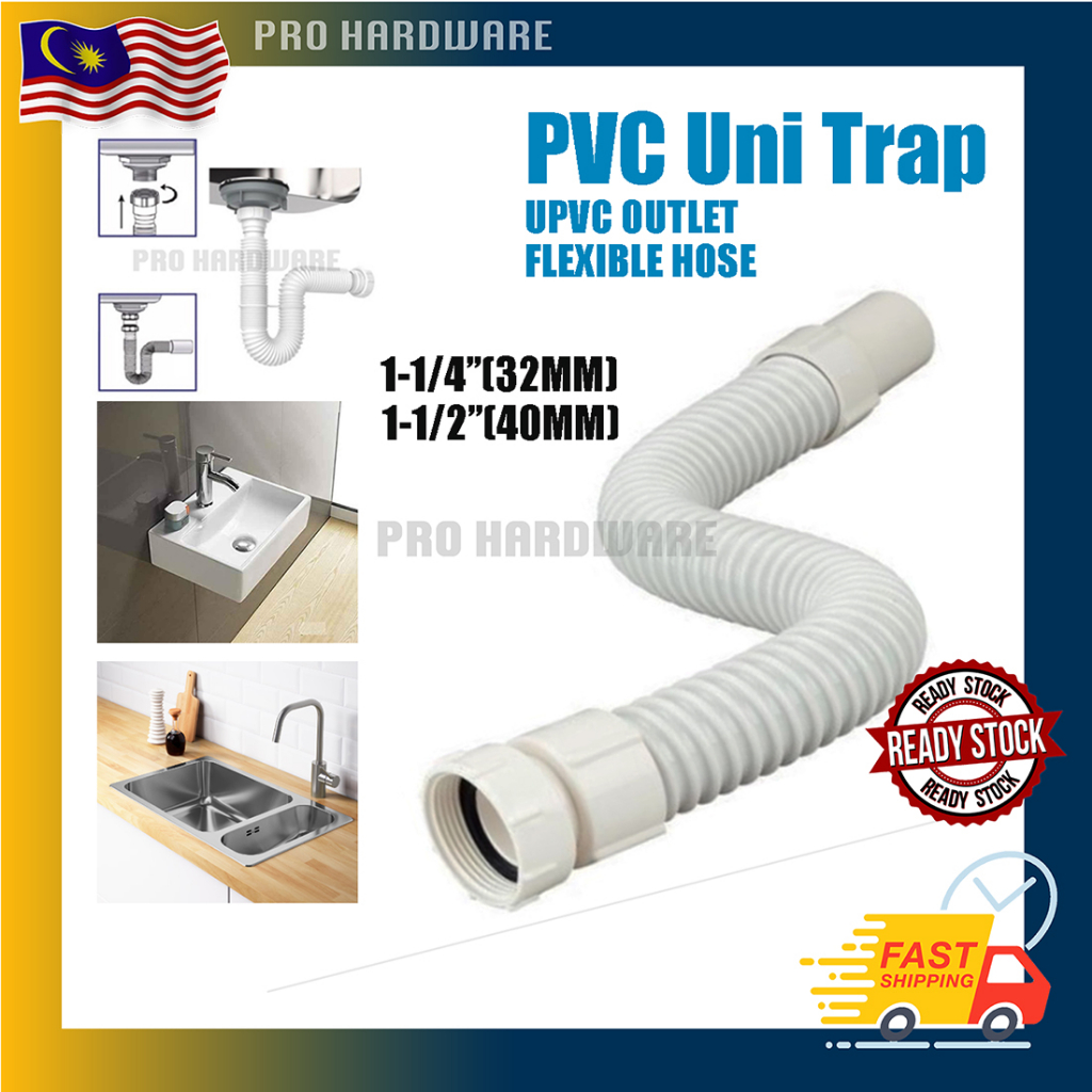 Flexible Hose Waste UPVC Drainage Hose in Sink / Outlet for Plumbing ...