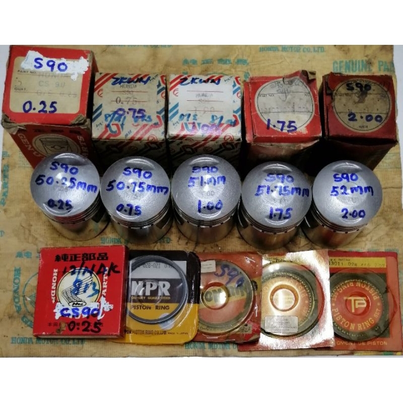 St 90 Honda Honda S90 CL90 SL90 CT90 ST90 CS90 Piston Set - 0.25 Over ...