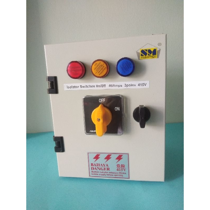 SWISSMEC ｜Isolator switch On/Off with metal enclosure (40Amps 3poles ...