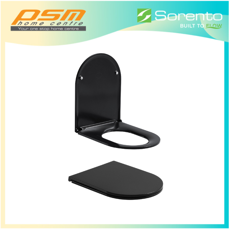 SORENTO Brand Heavy Duty UF Material Black Coated Bathroom WC Toilet