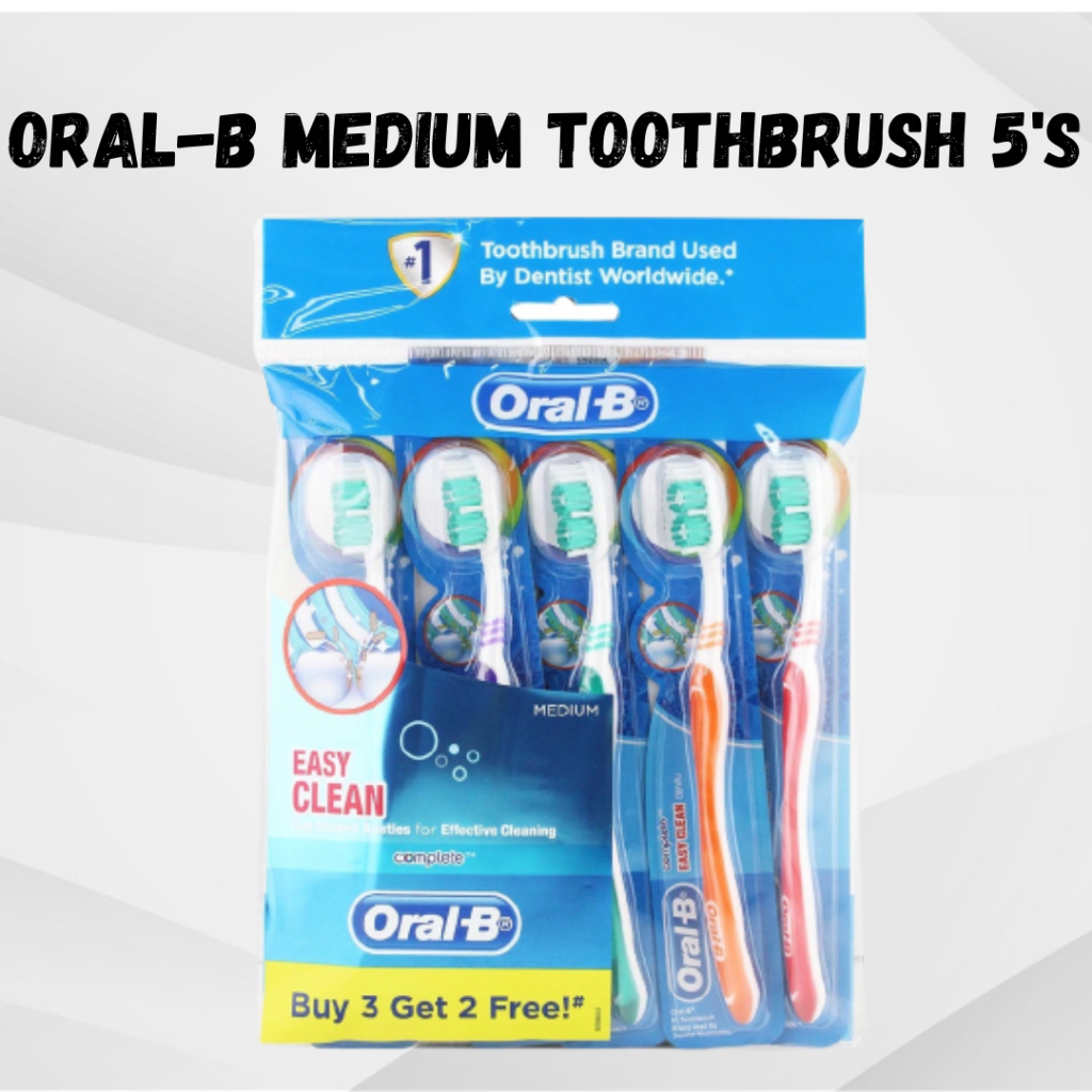 OralB Complete Easy Clean (MEDIUM) Manual Toothbrush 5'S Shopee Malaysia
