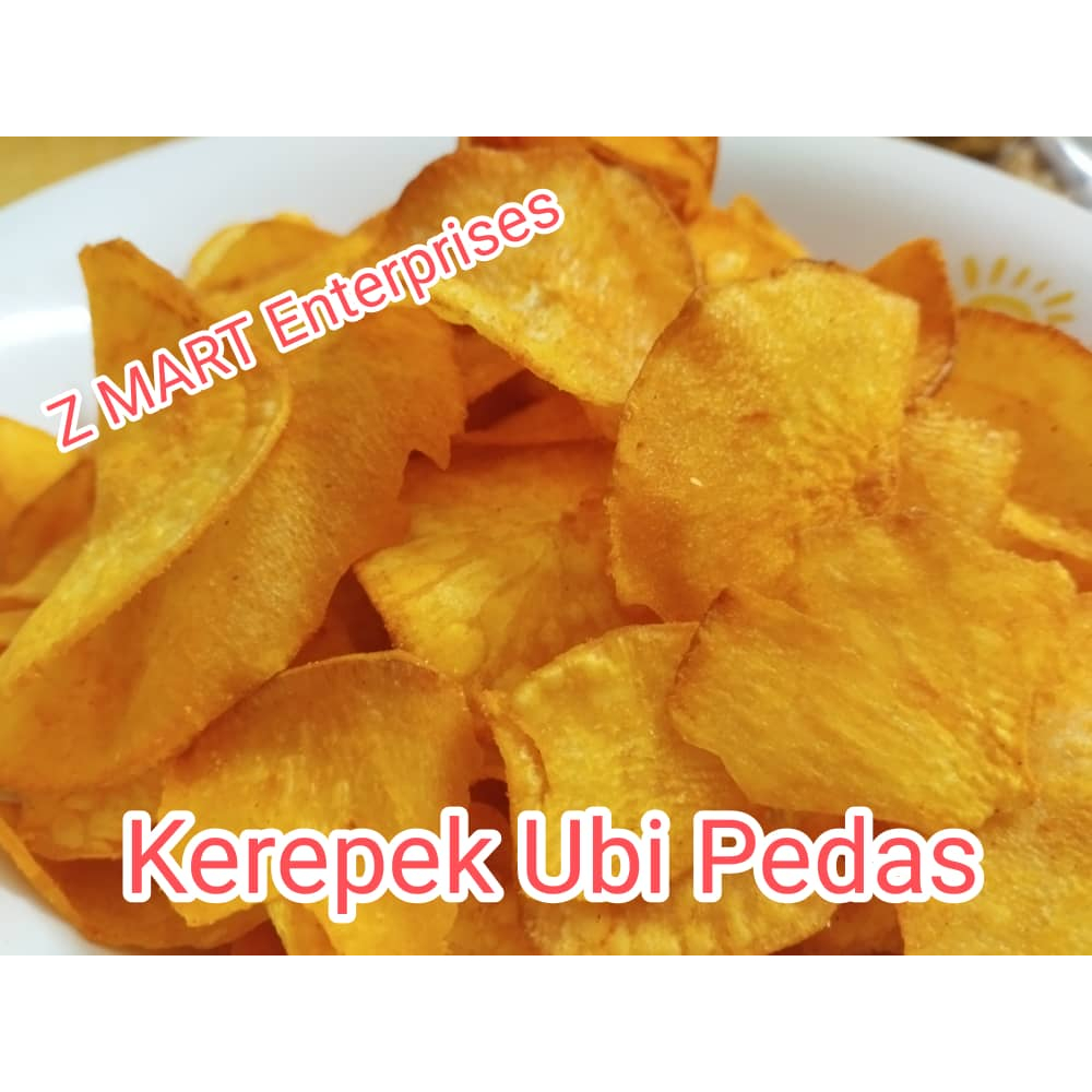 Kacang Putih Ipoh Famous Kerepek Ubi Pedas Spicy Tapioca Chips 215g