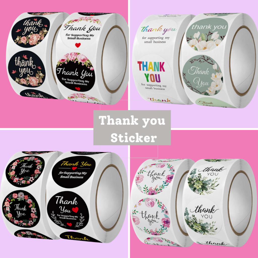 Thank You Sticker 500pcs Thank You Label Seller Seal Label Stiker 