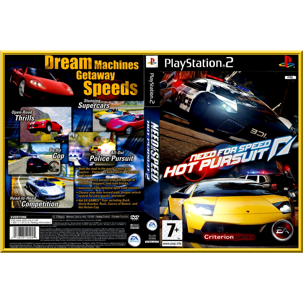 PS2 DVD Games Need for Speed Hot Pursuit 2 Shopee Malaysia