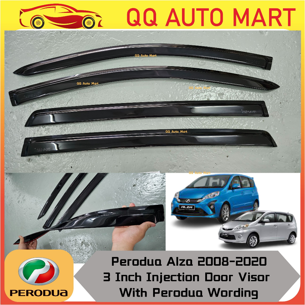 Perodua Alza 2008-2020 3 Inch Injection Door Visor With Perodua Wording ...